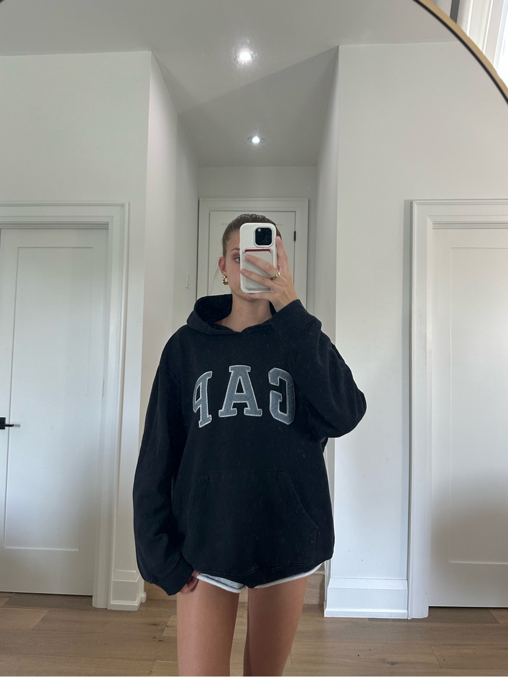 GAP Black Logo Oversized Hoodie